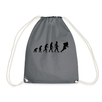 Evolution American Football - Drawstring Bag - grey - Front