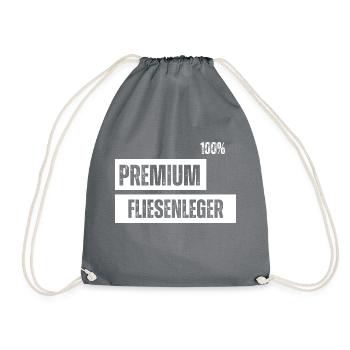 fliesenleger Handwerker - Turnbeutel - Grau - Vorne