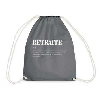 Retraite - Cadeau idéal pour fêter la retraite - Sac de sport léger - gris - Devant