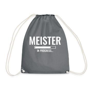 Meister Abschluss Handwerk - Turnbeutel - Grau - Vorne