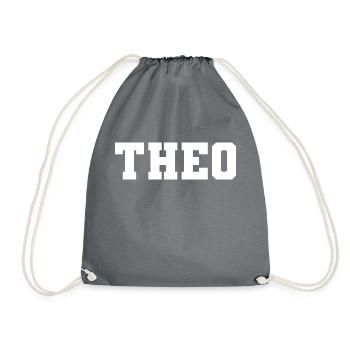 Name - Theo - Turnbeutel - Grau - Vorne