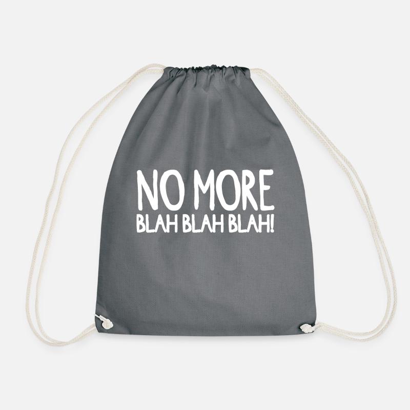 greta no more blah blah blah! - Turnbeutel - Grau