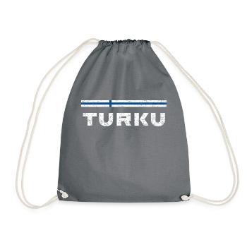 Turku Vintage - Drawstring Bag - grey - Front