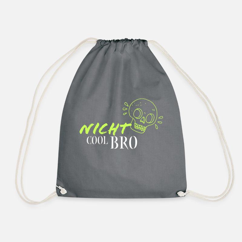 "NICHT COOL BRO" - Turnbeutel - Grau