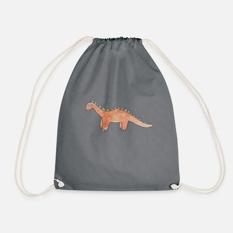 Ricardo the Sauropod - Drawstring Bag - grey