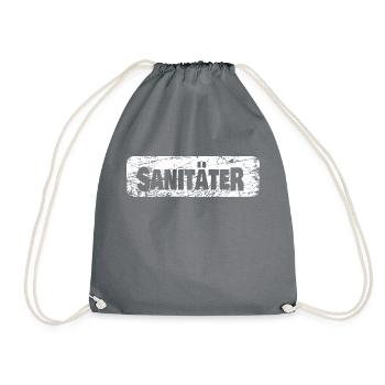 Von Beruf aus Sanitäter - Turnbeutel - Grau - Vorne