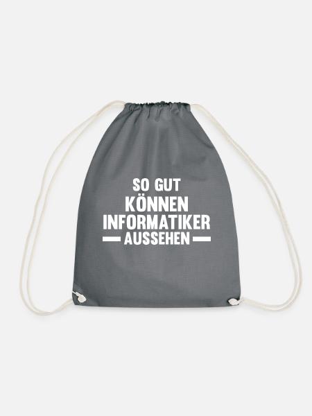 Programmieren Codieren Programmierer Geschenk - Turnbeutel - Grau