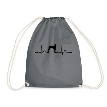 GALGO heartbeat heartbeat - Drawstring Bag - grey - Front