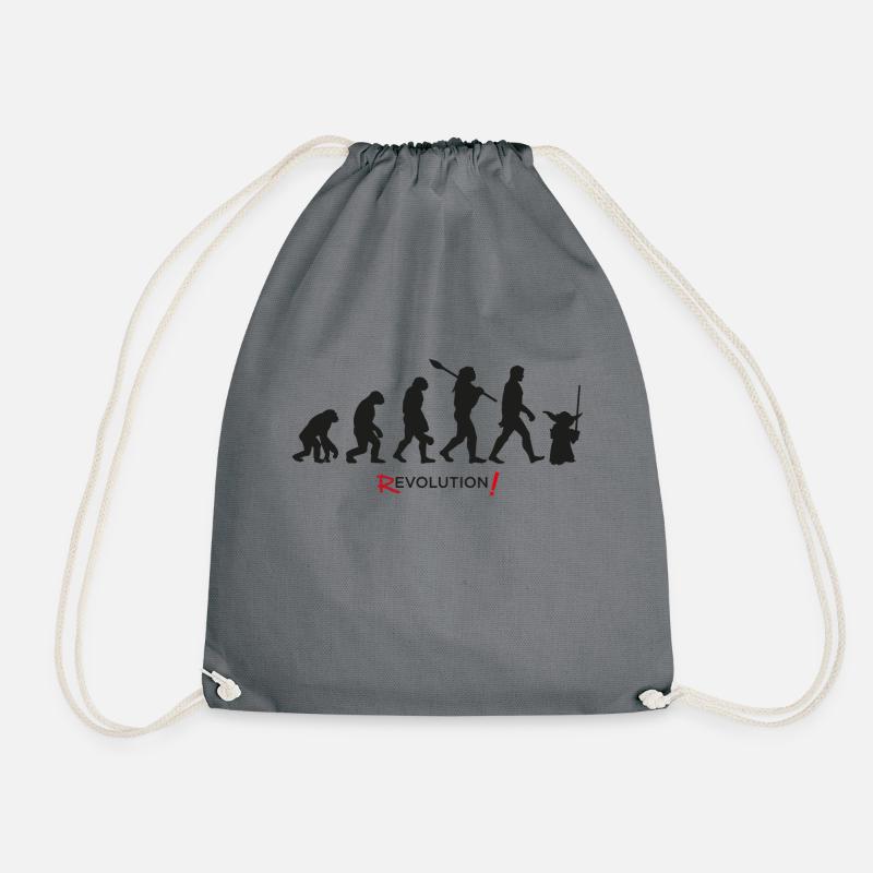 Evolution zukünftige Science-Fiction-Revolution - Turnbeutel - Grau