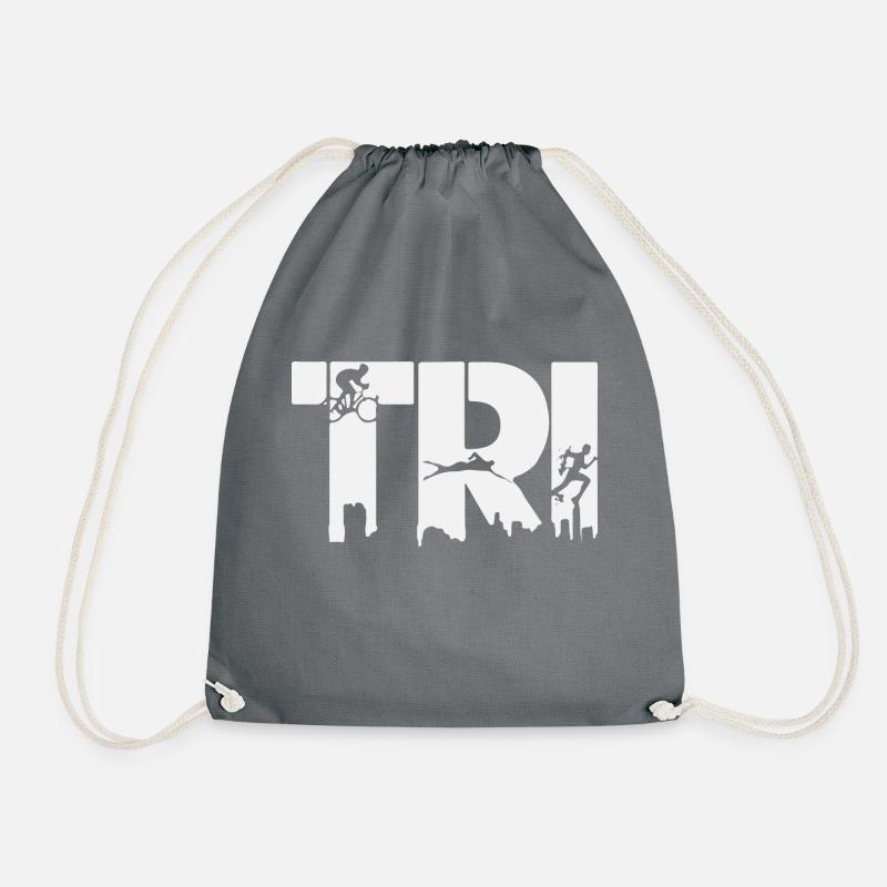 Triathlon - Drawstring Bag - grey