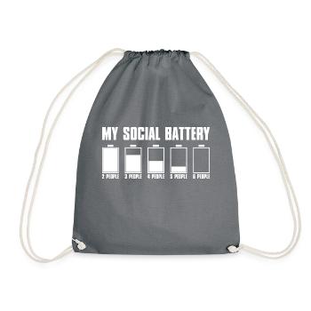 My social battery cadeau d’introverti - Sac de sport léger - gris - Devant