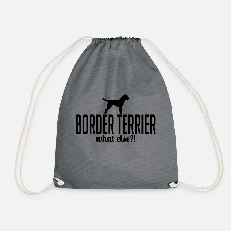 BORDER TERRIER what else - Turnbeutel - Grau
