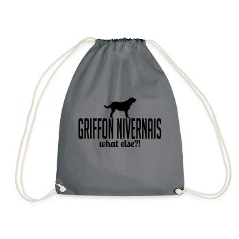 GRIFFON NIVERNAIS what else - Drawstring Bag - grey - Front