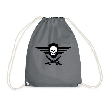 Piraten - Turnbeutel - Grau - Vorne