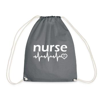 Nurse Krankenschwester Doktor - Turnbeutel - Grau - Vorne