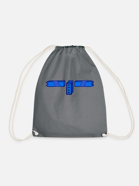 Blau2 - Turnbeutel - Grau