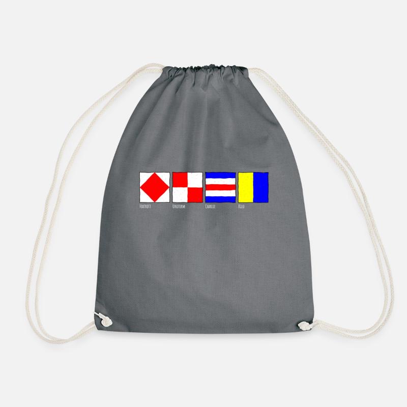 FoxtrottUniformCharlieKilo Descriptive White - Turnbeutel - Grau