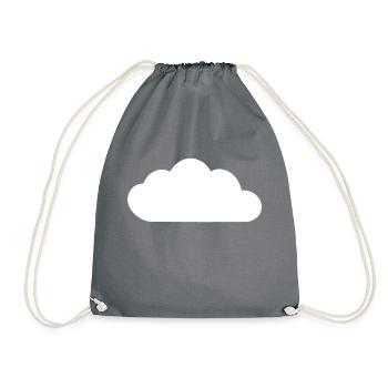 Weather Cloud Clouds Rain Sky Vector 7 - Drawstring Bag - grey - Front