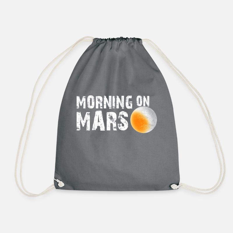 Morning on Mars - Drawstring Bag - grey