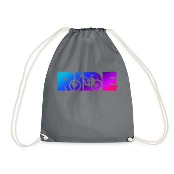 Ride MTB mountain bike - Drawstring Bag - grey - Front
