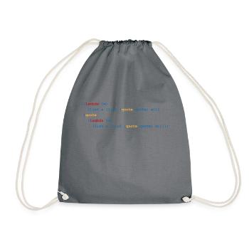 Informatiker Programming Geschenk Nerd Admin - Turnbeutel - Grau - Vorne