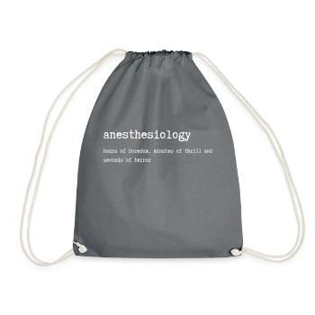 Anesthésie - heures d’ennui - Lexique - Sac de sport léger - gris - Devant