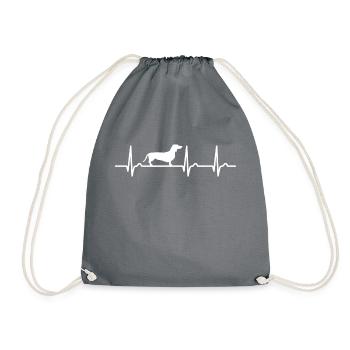 Courbe cardiaque teckel - Pulse Dog - Dog Fan Pet - Sac de sport léger - gris - Devant