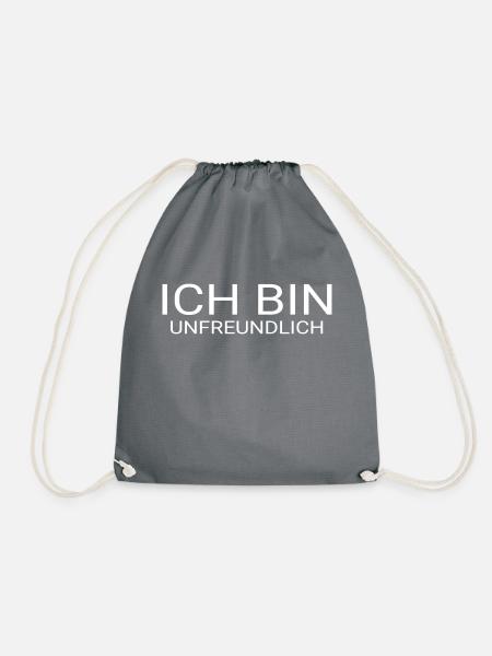 Unfreundlich - Turnbeutel - Grau
