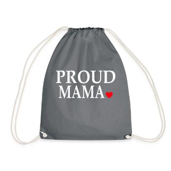 Idée cadeau Proud Mom pour la fête des mères - Sac de sport léger - gris - Devant