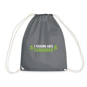 Je déteste la coriandre Cadeau drôle pour hommes, femmes - Sac de sport léger - gris - Devant