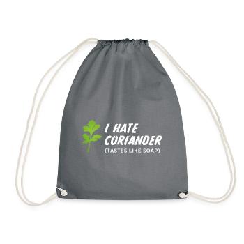 Je déteste la coriandre (goûts comme le savon) | Cadeau - Sac de sport léger - gris - Devant