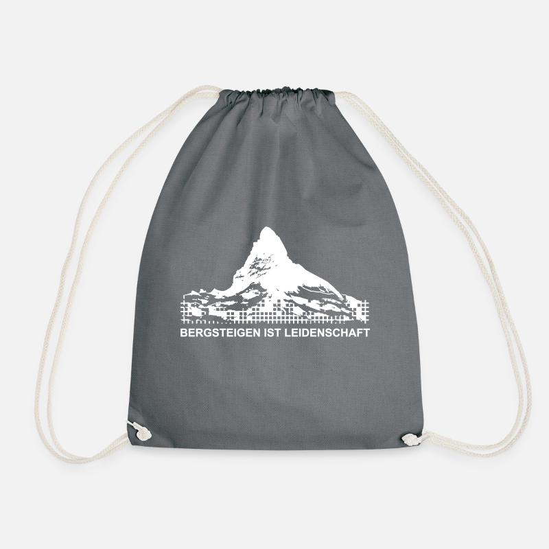 Matterhorn mit Zitat - Turnbeutel - Grau