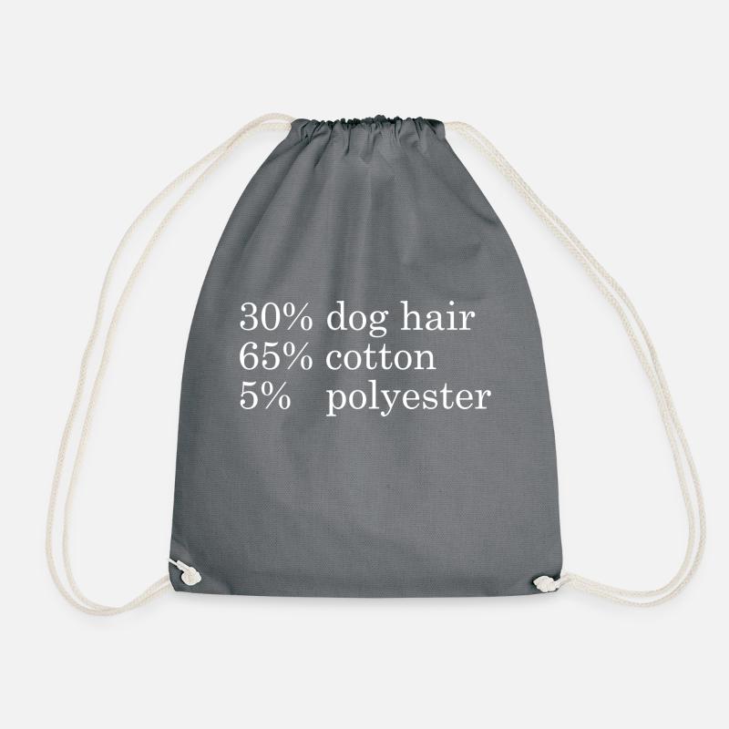 30% poils de chien, 65% coton, 5% ployester - Sac de sport léger - gris