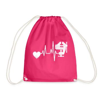 Carpenter Carpenter Planer Craftsman Joinery - Drawstring Bag - fuchsia - Front