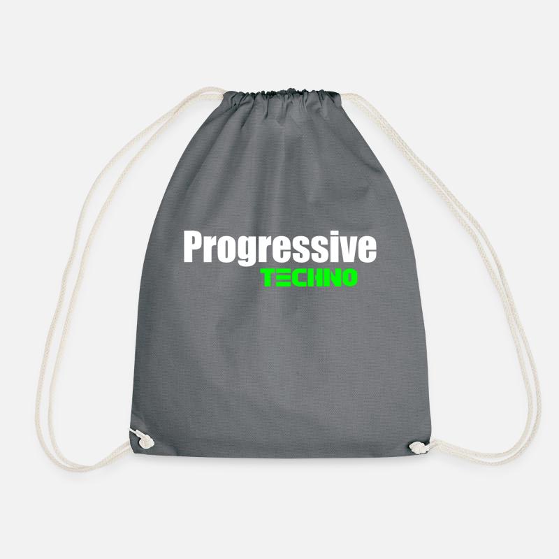 Progressiver Techno - Turnbeutel - Grau