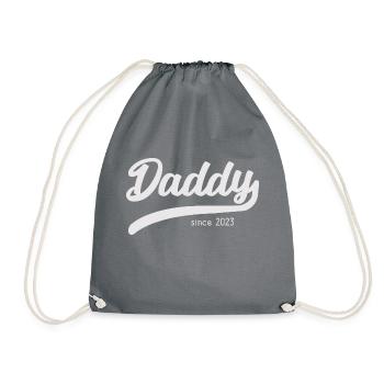 Papa depuis 2023 - T-shirt papa stylé - Sac de sport léger - gris - Devant