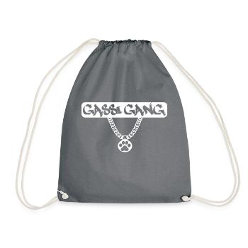 Gassi Gang Hundepfote Hund - Turnbeutel - Grau - Vorne