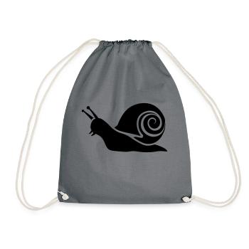 slug - Drawstring Bag - grey - Front