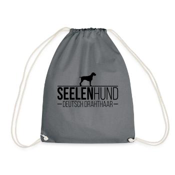 DEUTSCH DRAHTHAAR Seelenhund - Turnbeutel - Grau - Vorne