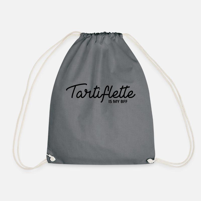 Tartiflette is my bff - Drawstring Bag - grey