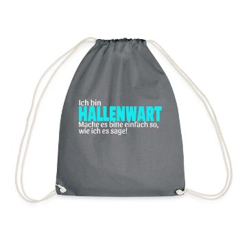 Hallenwart Gift Idea Saying funny Handball - Drawstring Bag - grey - Front