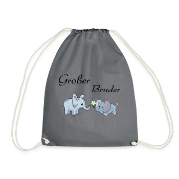 Großer Bruder - Turnbeutel - Grau - Vorne
