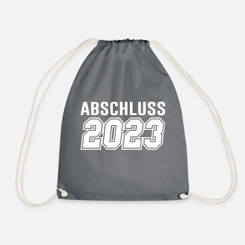 Abschluss 2023 Schule Geschenk - Turnbeutel - Grau