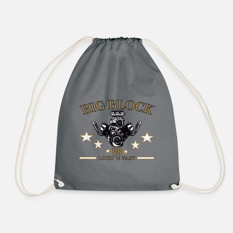 V8 Driver Big Block - Drawstring Bag - grey