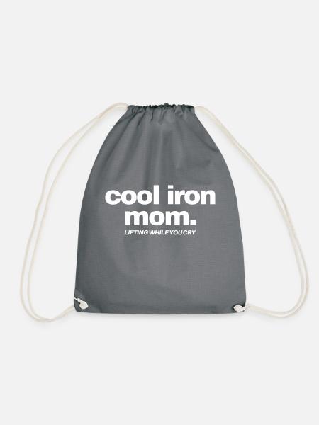 cool iron mom - Turnbeutel - Grau