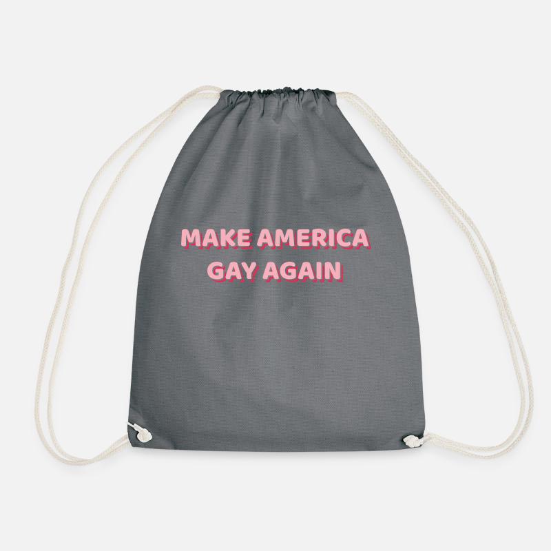 AMERICA Pink Shadow - Drawstring Bag - grey