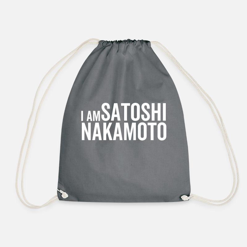 Ich bin Satoshi Nakamoto - Turnbeutel - Grau