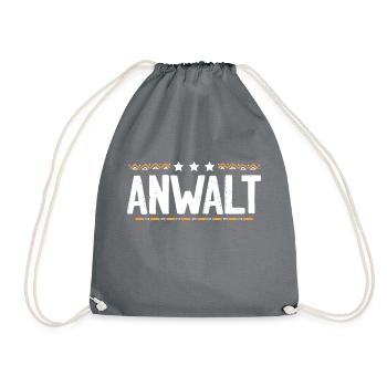 Anwalt Beruf - Turnbeutel - Grau - Vorne