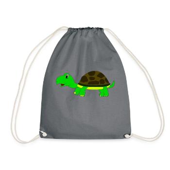 schildkröte - Turnbeutel - Grau - Vorne