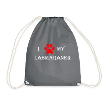 I love my Labmaraner I Labrador Weimaraner Mix - Turnbeutel - Grau - Vorne